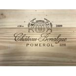 Six bottles Chateau Bonalgue Pomerol 2009 (OWC)