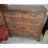 A late Victorian mahogany chest,