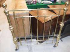 A modern Victorian style brass single bedstead