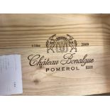 Six bottles Chateau Bonalgue Pomerol 2009 (OWC)