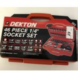 A 46 piece socket and bit set,