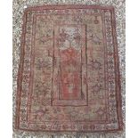 An Ushak prayer rug,