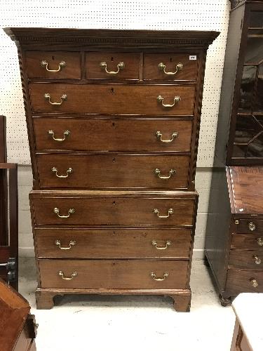 A 19th Century mahogany chest on chest,