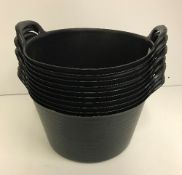 Ten Plastic Forte 14 litre trug buckets