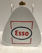 A modern painted metal triangular fuel can inscribed "Esso" 34 cm