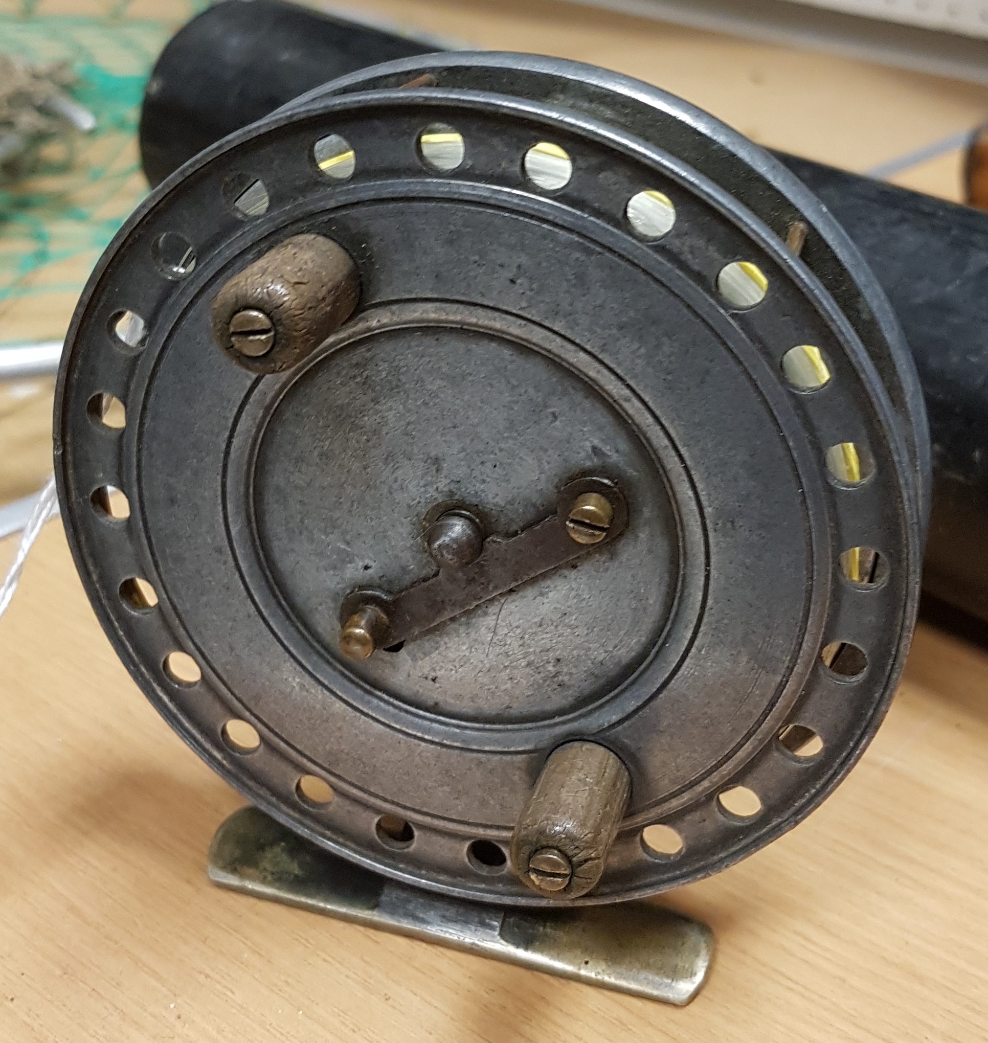 A Homer "Flick-em" centre pin reel, circa 1930 11.