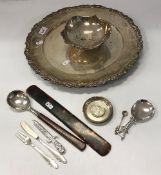 A collection of foreign white metalwares,