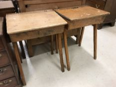 Two mid 20th Century children's school desks of typical form, 56.
