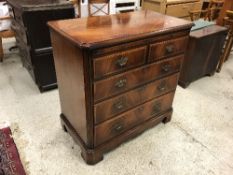 A mahogany TV cabinet as a Georgian bachelor chest,