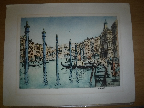 AFTER STANLEY CHARLES ROWLES "Tower Bridge", etching, signed in pencil, image size approx 20. - Image 5 of 7