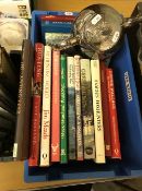 Three boxes of various books, mainly riding and hunting subjects,