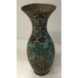 A 19th Century Chinese cloisonné vase with flared rim,