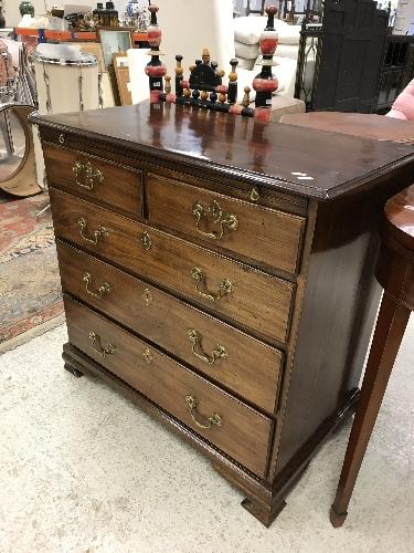 A late George III mahogany bachelor's chest,