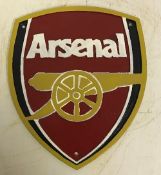 A modern painted cast metal sign "Arsenal",