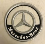 A modern painted cast metal sign "Mercedes Benz", 30.