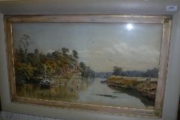 CHARLES PARSONS KNIGHT (1829-97) "Quatford near Bridnorth River Severn",