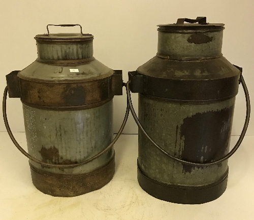 Two vintage style milk churns of different size, - Image 2 of 2