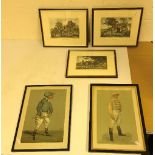 19TH CENTURY ENGLISH SCHOOL "Coaching/Steeple chasing scenes" a set of 10 coloured engravings,