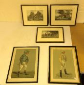 19TH CENTURY ENGLISH SCHOOL "Coaching/Steeple chasing scenes" a set of 10 coloured engravings,