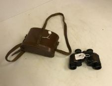 A pair of Carl Zeiss of Jena Telexem 6 x 24 binoculars in leather covered case