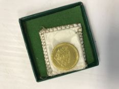A Sierra Leone 5th Anniversary of Independence gold coin, 13.