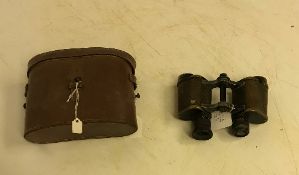 A pair of Carl Zeiss of Jena Telact 8 x binoculars in leather case