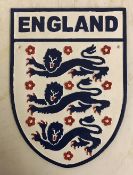 A modern painted cast metal sign "England",