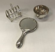 A George VI silver four-section toast rack (by Emile Viner, Sheffield 1948),