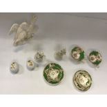 A collection of china comprising a Beswick Beatrix Potter Mr Jeremy Fisher with gold back stamp,