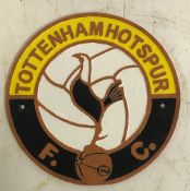 A modern painted cast metal sign "Tottenham Hotspur FC", 24.