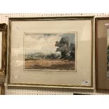 CHARLES HARRINGTON "Barcombe Sussex" study of a plough team, watercolour,