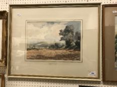 CHARLES HARRINGTON "Barcombe Sussex" study of a plough team, watercolour,