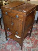 A late George III mahogany night table / washstand,