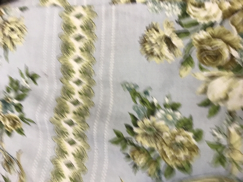 Two pairs of Jean Munro "Versailles" pattern linen type interlined curtains with fixed double - Image 5 of 6