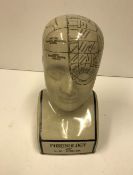 A modern phrenology head,