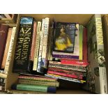 Six boxes various books including Burke's Peerage 1925 and a large quantity of various books,