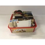 A box of mainly 20th Century topographical postcards, together with a box of assorted beer mats,