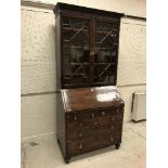 A 19th Century mahogany bureau bookcase,