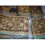 A collection of floral decorated needlework panels and pelmets