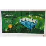 A 45" garden cart of heavy gauge steel mesh construction