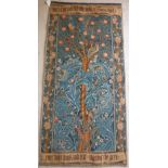 A French Gobelys machine made tapestry depicting tree inscribed "I Once a King and Chief,