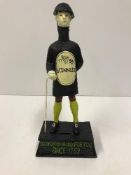 A modern painted cast iron advertising figure inscribed "Guiness Good for Him Good for You since