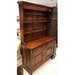 A modern cherry wood dresser in the 19th Century manner,