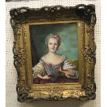 BARBARA COOK "Daughter of Francis I of France", a portrait study, half length, oil on canvas,