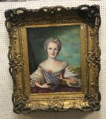 BARBARA COOK "Daughter of Francis I of France", a portrait study, half length, oil on canvas,