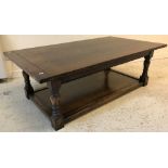 A modern oak coffee table in the 18th Century manner,