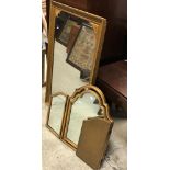 Two gilt framed mirrors