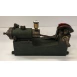 A vintage Stuart Turner style stationary steam engine, green painted,