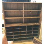 A circa 1900 pine haberdasher's cabinet,