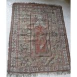 An Ushak prayer rug,